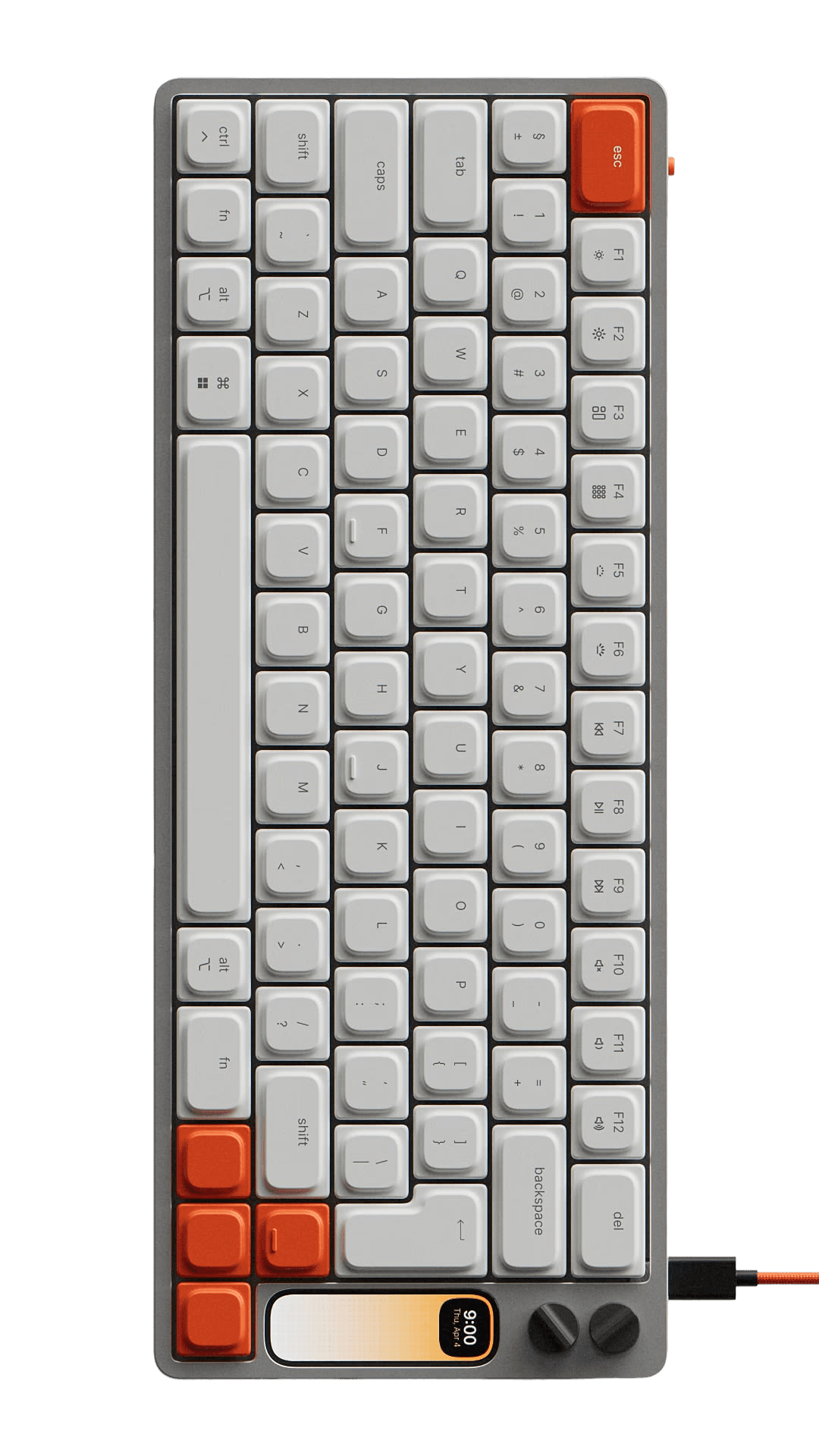 The K/74 keyboard, machined from a single block of aluminium